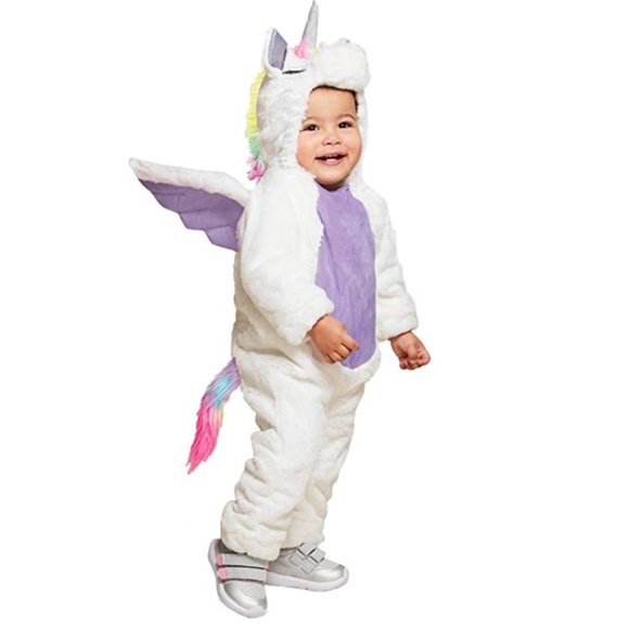 Baby Girls Plush Unicorn Halloween Jumpsuit Costume Size 0/6 months NWT - Picture 1 of 10